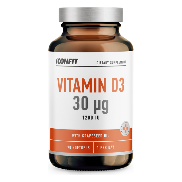 ICONFIT Vitamine D3 1200 IU UI (30 µg, 90 gélules)